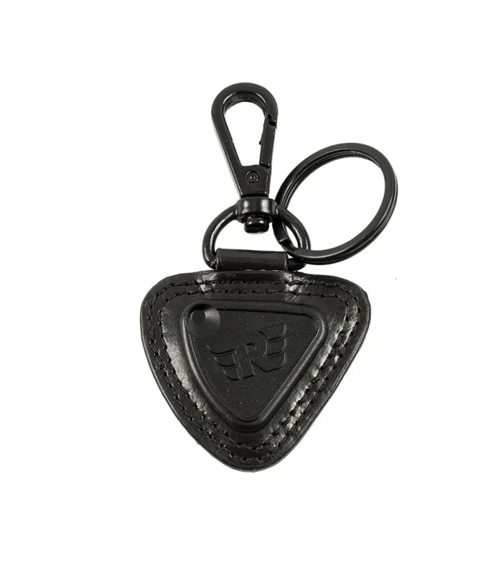 Schlüsselanhänger Royal Enfield Dreieckig Schwarz mit LED-Taschenlampe