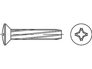 Gewinde-Schneidschrauben DIN 7516 Stahl E M 4 x 16 -H galvanisch verzinkt VE=S (2000 Stück)