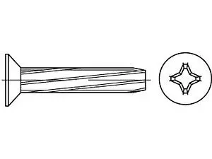 Gewinde-Schneidschrauben DIN 7516 Stahl D M 6 x 12 -H galvanisch verzinkt VE=S (1000 Stück)