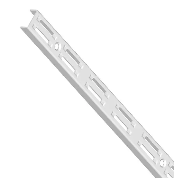 Element System WANDSCHIENE 2-REIHIG VE: 10 Stück LOSE 2000 mm WEISS 10001-00062