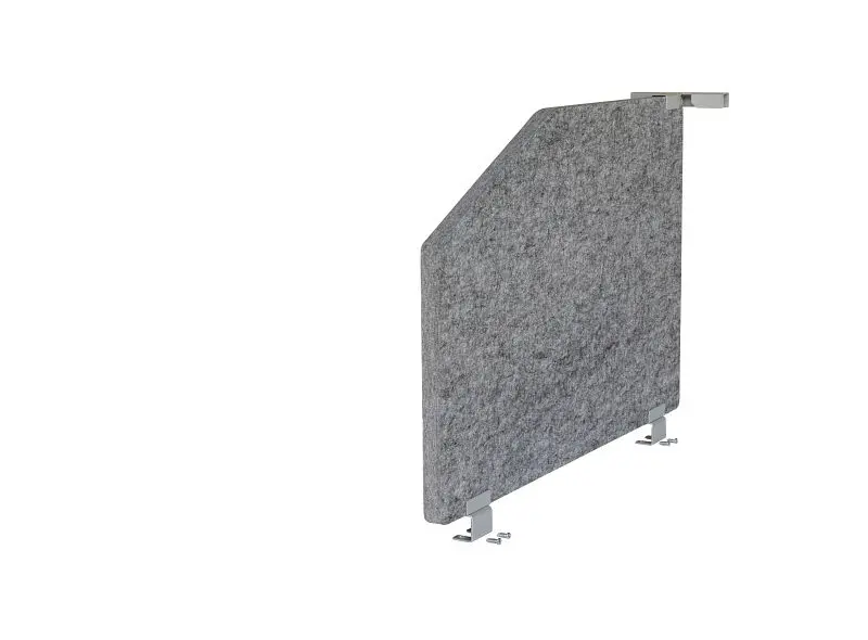 Hammerbacher 1-Set Akustikseitenwand 73 5x50 grau-meliert Farbe: grau-meliert Filzoptik VARS1/5