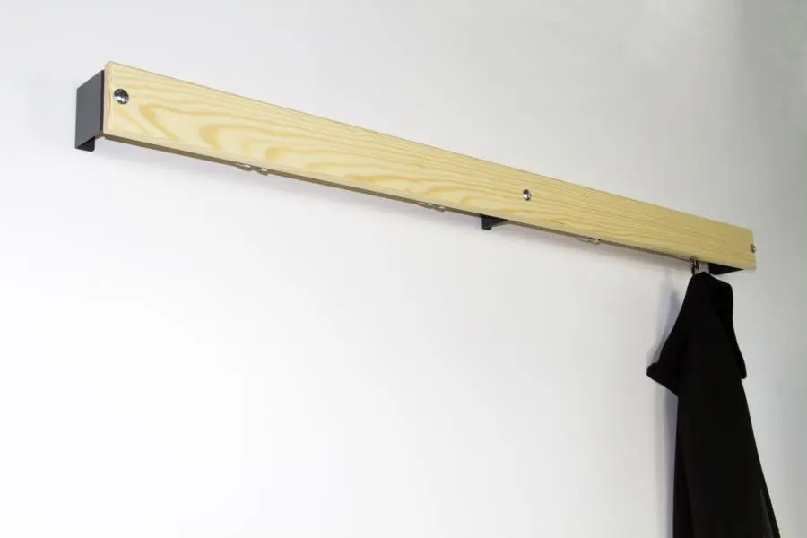 SYPRO Hakenleiste 150 Holz/Stahl anthrazit 131549