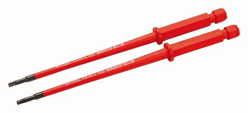 Bahco 2 schmale Wechselklingen isoliert 100 mm Torx® T 10 8910SL-2P