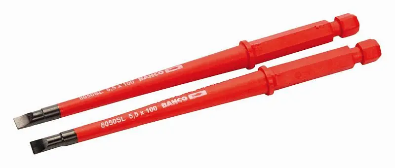 Bahco 2 schmale Wechselklingen isoliert Schlitz 05 x 30 mm 8220SL-2P