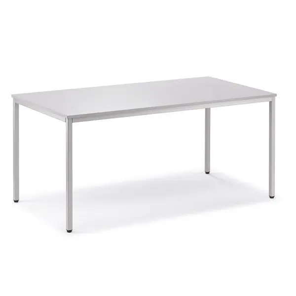 Deskin Schreibtisch BASE L Lichtgrau Plattenstärke 25 mm B 1200 x T 800 ohne Rollcontainer 274077