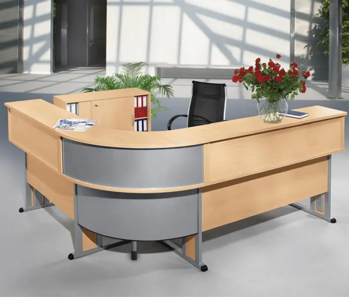 Deskin Theke MULTI M Buchedekor Gestell Alusilber 208196