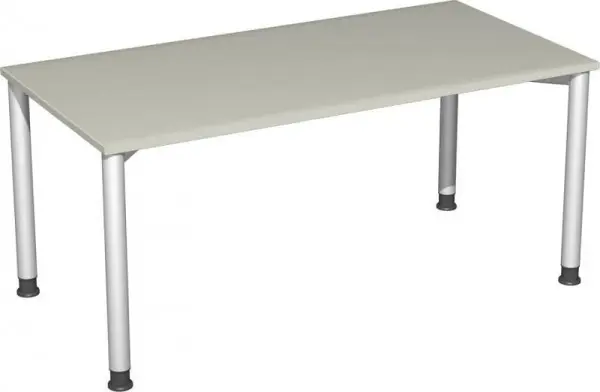 geramöbel Schreibtisch höhenverstellbar 1600x800x680-800 Lichtgrau/Silber S-555103-LS