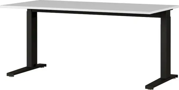 GERMANIA Schreibtisch 4240 mechanisch höheneinstellbar Lichtgrau/Schwarz 4240-581