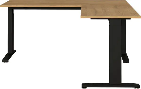 GERMANIA Winkelschreibtisch 8513 Schwarz/Grandson-Eiche-Nachbildung 8513-582