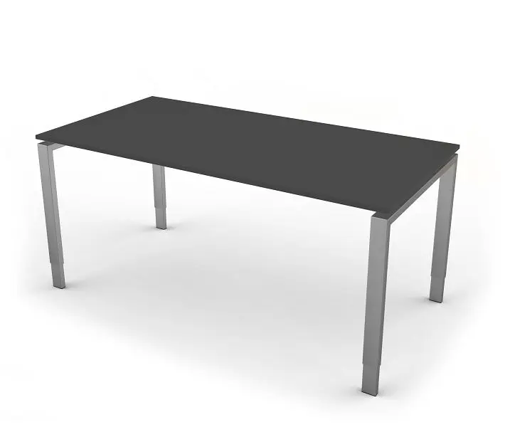 Kerkmann Schreibtisch mit 4 Bein-Gestell Form 5 B 1600 x T 800 x H 680-820 mm anthrazit 11416113