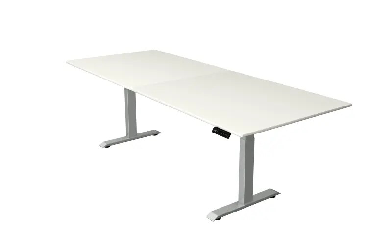 Kerkmann Steh-/Sitztisch Move 4 frisch 250 x 100 cm Gestell silber Tischplatte weiß 10041210