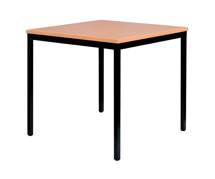 Lüllmann Besprechungstisch 750 x 800 x 800 mm Tiefschwarz/Buche-Dekor 331011
