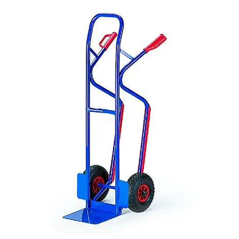 Elektro-Gartenkarre Stapelkarre mit Treppenrutschkufen, große Schaufel, Vollgummi-Bereifung