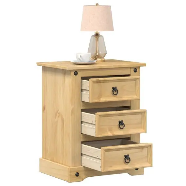 vidaXL Nachttisch Corona 53x39x66 cm Massivholz Kiefer 4005659