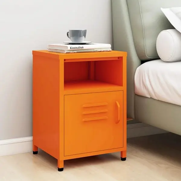 vidaXL Nachttisch Orange 35x35x51 cm Stahl Material: Stahl 336219