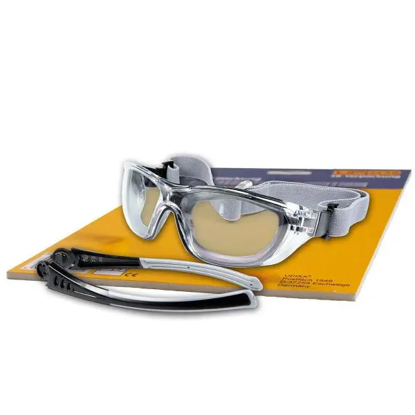 L+D MULTI VISION Sicherheitbrillen EN 166F PC Sichtschutz Vereinigung Bügel- und Vollsichtbrillen mit Gummiband SB-Aufmac...