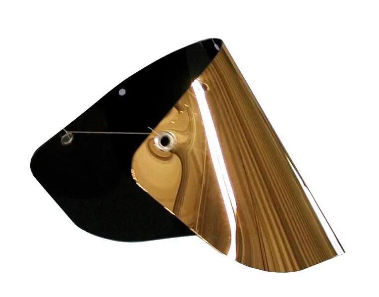 AschuA Sicherheitscheibe aus Polycarbonat grün 500 x 250 x 1 mm goldbedampft Sicherheitstufe 4-5 GFKVI001-1
