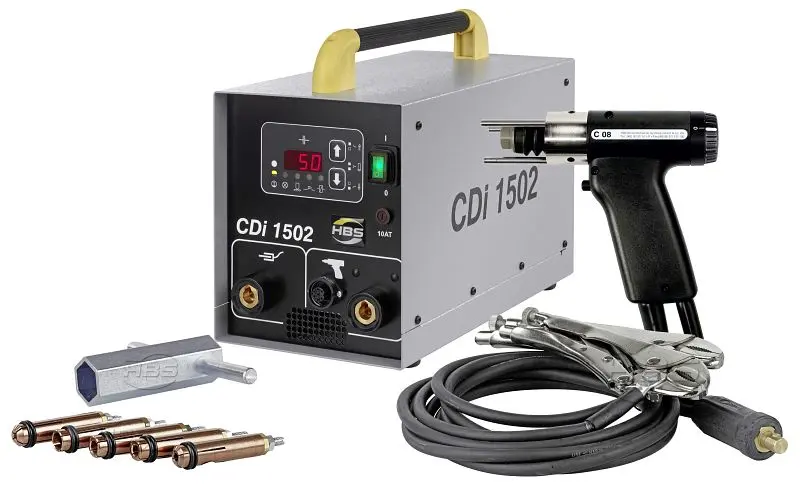 HBS Geräteset CDi 1502 (230 V EU) komplett mit C 08 (SK 50) Gewichtkabel und Gerätezubehör CD bis 8 mm CDi1502C+