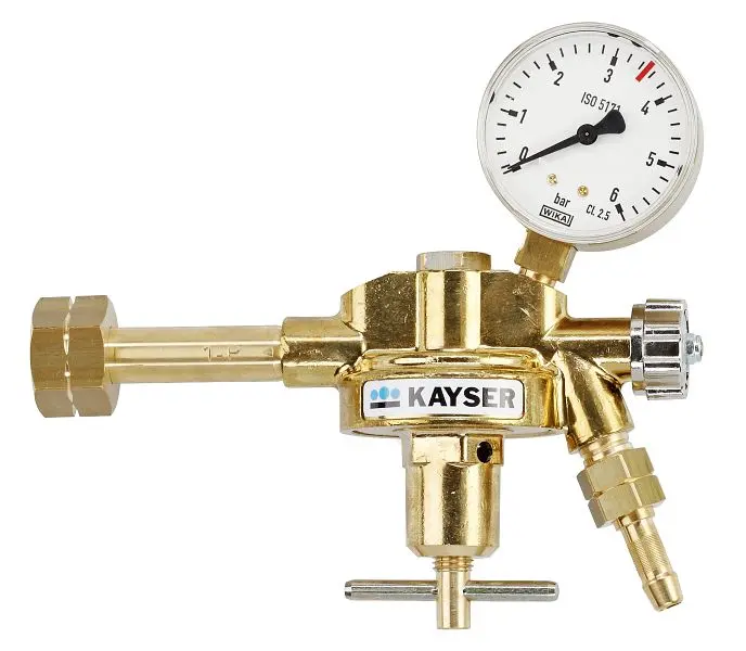Kayser Druckregler 'Propan' mit 1 Manometer Ø 63mm Hinterdruck regelbar 57180