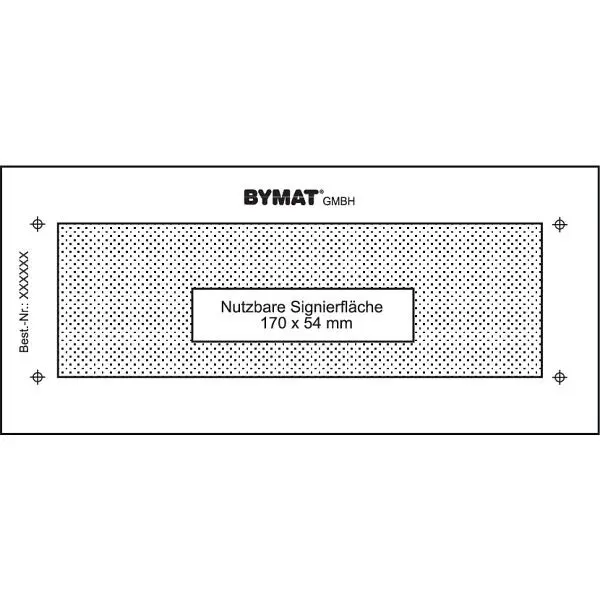 Schweißkraft Langzeitschablone 1/2 DIN A5 Nutzfläche 170 x 54 mm Kunststoffrahmen 1231015SB