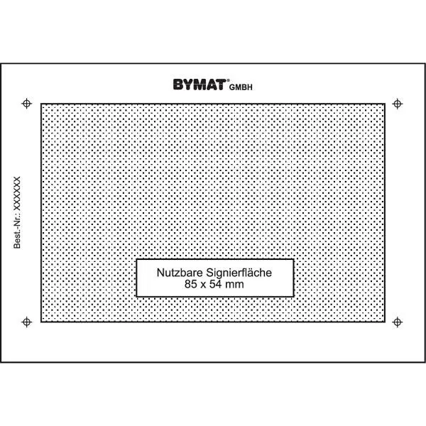 Schweißkraft Langzeitschablone DIN A7 Nutzfläche 85 x 54 mm Kunststoffrahmen 1231003SB