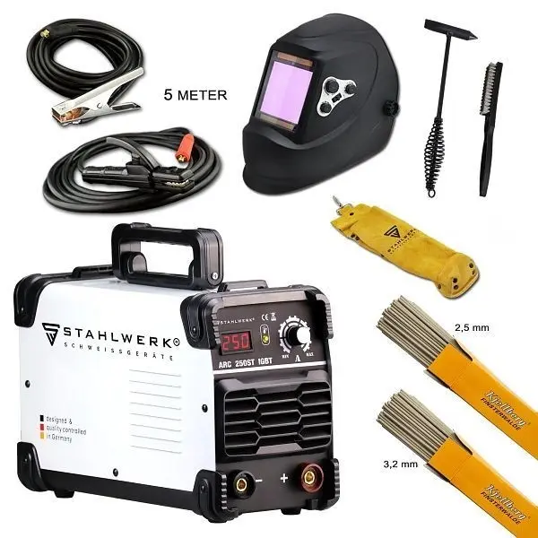 STAHLWERK ARC 250 Schweißgerät ST IGBT Vollausstattung - DC MMA / E-HAND 1249