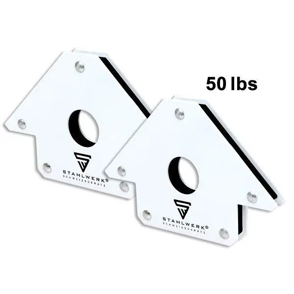 STAHLWERK 2 × Magnet-Schweißwinkel 50 Lbs / 226 kg 5343