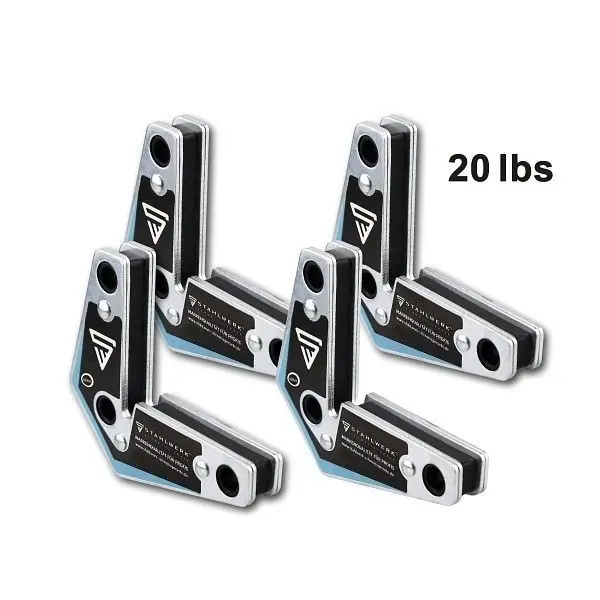 STAHLWERK 4 × Magnet-Schweißwinkel Set 20 lbs/ 9 kg 5322