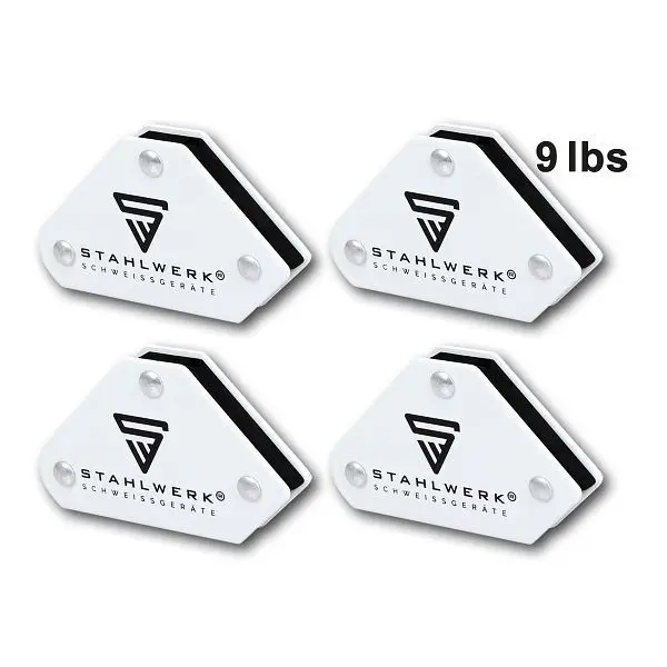 STAHLWERK 4 × STAHLWERK Magnet-Schweißwinkel-Set 9 lbs / 4kg 5338