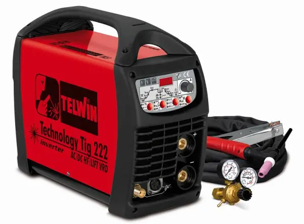 Telwin TECHNOLOGY TIG 222 AC/DC HF/LIFT 230V+ACC mikroprozessorgeskostspieligtes Inverterschweißgerät 852054