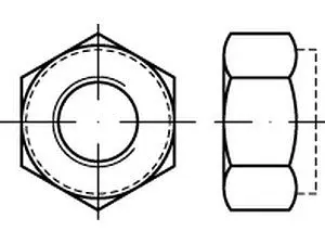 Sechskantmuttern ISO 7040 2-70 M 6 mit braunem Ring n. BN 205107 -3 VE=S (500 Stück)