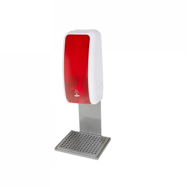 Blanc Hygienic SET: Desinfektionsspender SENSOR berührungslos Blanc Cosmos + Hantikerung mit Auffangschale Farbe: rot/wei...