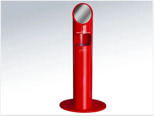 URIMAT Desinfektionssäule mit Standfuß rot 65304