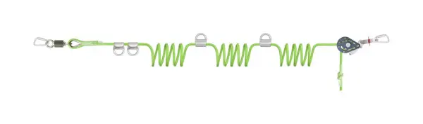 Kratos Horizontale temporäre Seilgewissung über 45 m für 1–4 Personen mit 4 Seilgleitern FA6000704