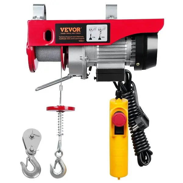 VEVOR elektrische Seilwinde 125kg bis 250kg Hubhöhe 12m 510W Kupfermotor kabelgebunden DDGSSHLYXYKKYD0QSV2