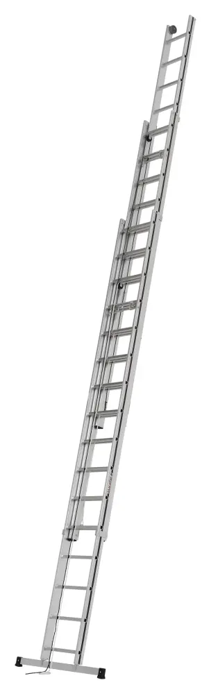 ALU-PRO Seilzugleiter dreiteilig 3x16 Sprossen Länge eingefahren 459 m / ausgefahren 1103 m 7006148