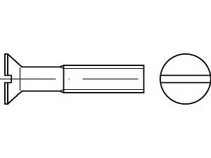Senkschrauben DIN 963 Messing M 6 x 80 Ms VE=K (100 Stück)