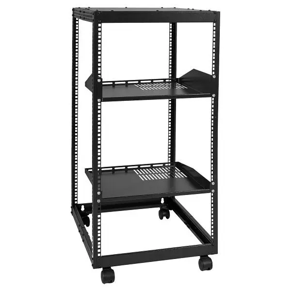 VEVOR 20U 4 Post Open Frame Server Rack Netzwerkgehäuse 23''-40'' verstellbar KFSJJH2...
