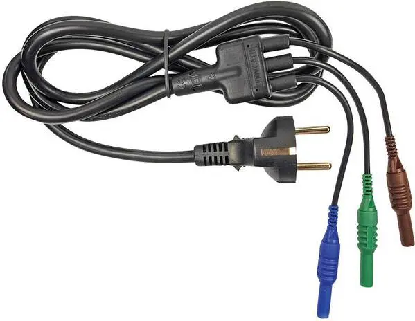 Cliff CIH29950 Sicherheits-Messleitungs-Set Schutzkontakt-Stecker Stecker 4 mm 1.50 m Blau, Grün, Braun 1 St. kompatibel ...