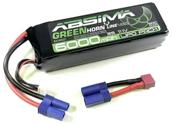 Robustes Profi- Absima Modellbau-Akkupack (LiPo) 11.1 V 6000 mAh Zellen-Zahl: 3 50 C Stick EC5 Stecker