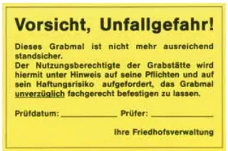 PVC-Aufkleber, Vorsicht Unfallgefahr, 100 Stück mit Magnethalterung
