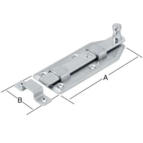 Vormann Türknopfriegel 180 x 65 mm lineare verzinkt VE: 5 Stück 000107180Z