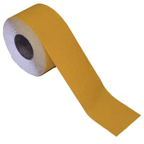B-SAFETY Extra Grobkörniger Antirutschbelag als Rollenware 100 mm gelb AR213100