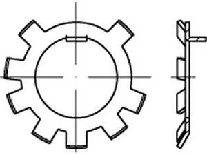 Sicherungsbleche DIN 70952 Stahl 10 VE=S (100 Stück)