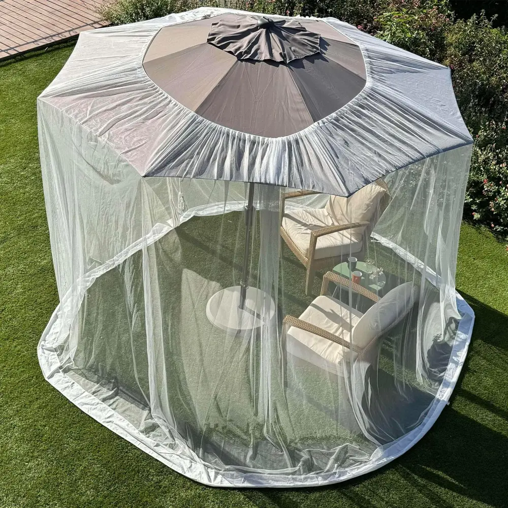 2.8 M Weisses Schirm Moskitonetz | Terrasse & Garten
