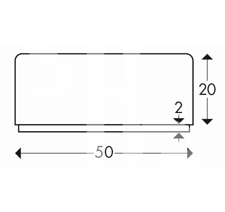 Witterungsbeständiger Knuffi® Flächenschutz, Typ D, magnetisch, Länge 1 m, gelb/schwarz, 50 x 20 mm