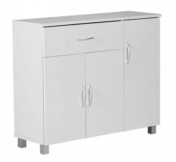 Wohnling Gestaltung Sideboard JARRY 90 x 75 x 30 cm Weiß WL1.334