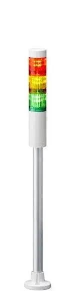 PATLITE 24V DC Signalsäule 3 Ebenen verkabelt weiß inkl. LED Module LR4-302PJNW-RYG