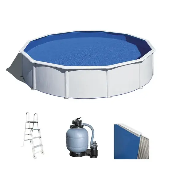 Gre Fidji Rund Ø350 x 120 cm - Oberirdischer Stahlpool