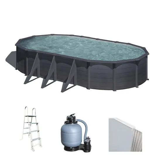 Gre Kea Ovale 730x375x120cm - Stahlwandpool
